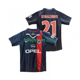 Billige Fotballdrakter Paris Saint-Germain RONALDINHO 21 2001 Retro Hjemmedraktsett 2002 Kortermet